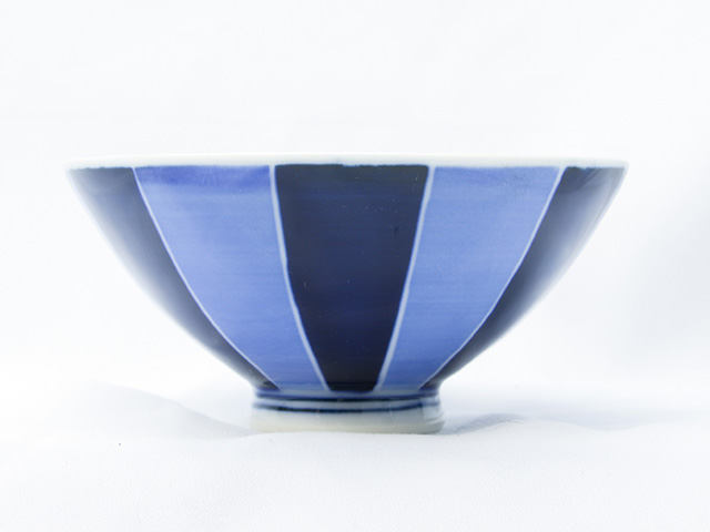 お茶碗 ストライプ柄 画像