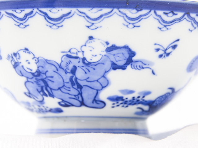 茶碗 内外唐子中平 画像
