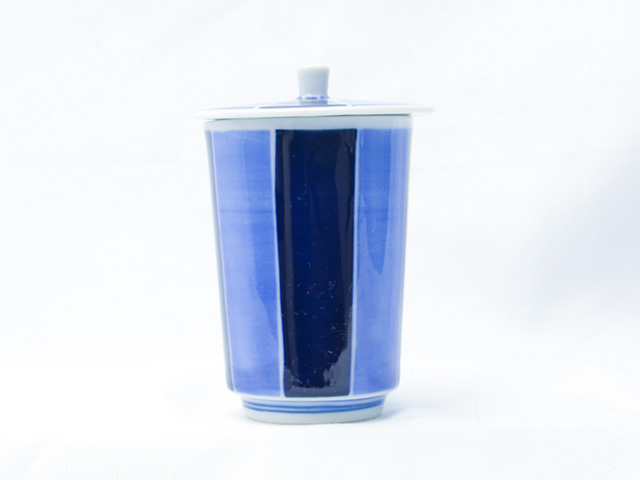 湯飲み（蓋つき）二色刷毛濃