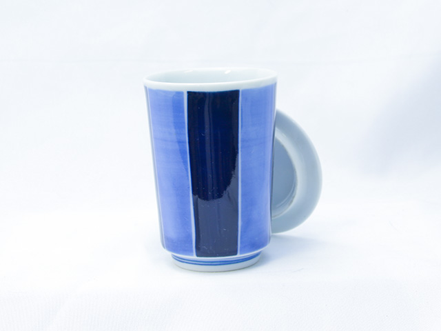 湯飲み（蓋つき）二色刷毛濃